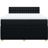 vidaXL Box spring postelja z vzmetnico črna 160x200 cm blago | Shoptok.si