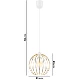 Luster na sajli MATT 1xE27/60W/230V bela/zlatna | Eponuda.com