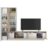 Modern Living Dnevni Regal Milazzo, Bela, Barva Hrasta | Shoptok.si