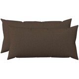  Jastuk s jastukom HEERLEN 2 kom. Sivosmeđa Tkanina - Sivosmeđa 40 x 70 cm 2 | shoptok.hr