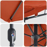  Vrtni suncobran Terakota 385 x 209 x 244 cm Poliester | Eponuda.ba