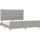  Okvir kreveta bez madraca svjetlosivi 180x200 cm od tkanine | shoptok.hr