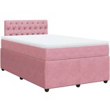 vidaXL Krevet s oprugama i madracem ružičasti 120 x 190 cm baršunasti | shoptok.hr
