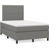 vidaXL Krevet box spring s madracem tamnosivi 120 x 190 cm tkanina Cijene