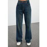 Trendyol Navy Blue High Waist Wide Leg Jeans | Shoptok.si