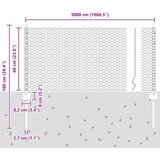 vidaXL Ograjni stebri 11 kosov U-kanal Sivi 60 cm Kovina, Šesterokotna ograja Siva 0,6x50 m Kovina | Shoptok.si
