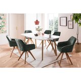 Livetastic Naslanjač Samt, Temno Zelena, Vrtljivo | Shoptok.si