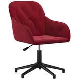 Maison Chic Vrtljiv pisarniški stol - računalniški stol vinsko rdeč žamet, (21784361) | Shoptok.si