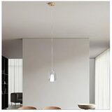  Ondaluce - Visilica na sajli THELMA 1xE27/15W/230V prečnik 19 cm zlatna/prozirna | Eponuda.com