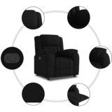  Naslonjač od tkanine crni | shoptok.hr