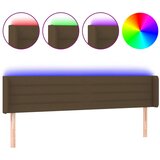 Maison Chic led posteljno vzglavje - vzglavna omarica - nočna omarica temno rjavo 163x16x78/88 cm blago, (21708993) Cene