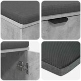  Haldna klop z blazino z vrati Betonsko siva 100 x 38 x 46 cm, (5000155697) | Shoptok.si