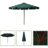  The Living Store Zunanji senčnik z lesenim drogom 330 cm zelen - Senčnik, (21742313) Cene