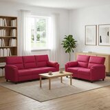  Set sofe 2 pcs Vinska crvena Baršun - boja crnog vina 2-sjedalo (140 cm) + 3-sjedalo | shoptok.hr