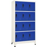 The Living Store Omara s ključavnico siva in modra 90x45x180 cm jeklo - Omarica Na Ključ, (21436068) | Shoptok.si