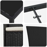  Vrtni set za objed 3 kom. Crna Čelik s prahom premazan | shoptok.hr
