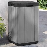 vidaXL zunanji koš za smeti siv 38x38x65 cm pp | Shoptok.si