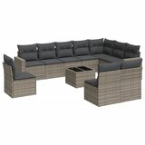  11-dijelni set vrtnih sofa od poliratana s jastucima sivi | shoptok.hr