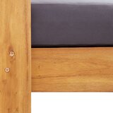  Klupa s jastucima 140 cm od masivnog bagremovog drva siva | shoptok.hr