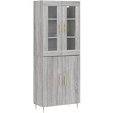 Maison Chic Visoka Komoda - Predalnik siva sonoma 69,5x34x180 cm inženirski les, (21721446) | Shoptok.si
