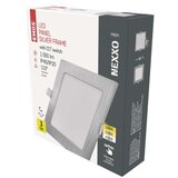  LED vgradno svetilo NEXXO, kvadratno, srebrno, 12W, nastavljiva CCT | Shoptok.si