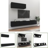 The Living Store Komplet TV omaric 3-delni črn inženirski les - Komplet TV Omaric, (21738254) | Shoptok.si