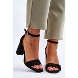 Kesi Women's classic suede sandals Black Passo Cene