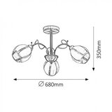 Rabalux joel luster E27 3x60W, bronza klasična rasveta | ePonuda.com