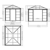  Sojag aluminijski paviljon Castel s limenim krovom i komarnicima - 297x362x283cm | shoptok.hr