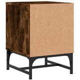  Noćni ormarići staklena vrata 2 kom boja hrasta 35 x 37 x 50 cm Smeđa | shoptok.hr