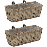 Balkonska sadilica od pruća s PE oblogom 2 kom 40 cm | shoptok.hr