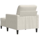  Fotelja s tabureom krem 60 cm baršunasta | shoptok.hr