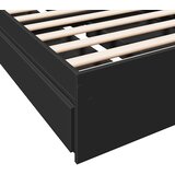  Okvir kreveta s ladicama crni 75 x 190 cm konstruirano drvo | shoptok.hr