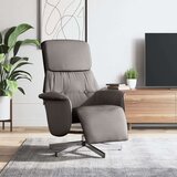  Naslonjač od tkanine s osloncem za noge smeđesivi | shoptok.hr