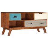 3 TV omarica s 3 predali 110x35x50 cm trden akacijev les | Shoptok.si