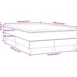 s oprugama i madracem ružičasti 120 x 190 cm baršunasti | shoptok.hr
