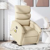 Maison Chic masažni naslanjač - Relax naslanjač s funkcijo vstajanja krem blago, (22061641) | Shoptok.si