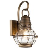 Elstead Lighting Elstead Kichler Bridgepoint Zunanja stenska svetilka, naravna medenina, IP44, (22100068) | Shoptok.si