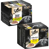 Sheba mokra hrana za mačke Tech-miješano pakiranje - 24 x vrećice Selection in Sauce varijacija perad + 24 x zdjelice Sauce Lover