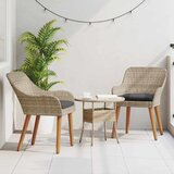  Vrtna stolica 2 pcs Svijetlo siva 62,5 x 55 x 82 cm poliratan | shoptok.hr