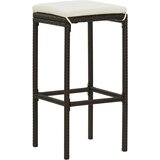  Barski stolci s jastucima 2 kom smeđi od poliratana | shoptok.hr