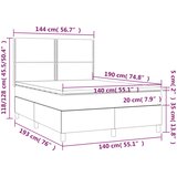  s oprugama i madracem crni 140 x 190 cm od umjetne kože | shoptok.hr