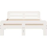  Posteljni okvir brez vzmetnice bel 135x190 cm trdna borovina, (21528867) | Shoptok.si
