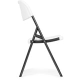 ModernHome set od 4 sklopive stolice – za dom i ugostiteljstvo, metal i HDPE, bijele | shoptok.hr