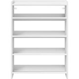 vidaXL Regal za čevlje bel 80x25x61,5 cm inženirski les | Shoptok.si