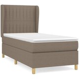  s oprugama i madracem smeđesivi 90x200 cm od tkanine | shoptok.hr