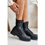 Big Star Leather Trapper Ankle Boots Mens Insulated Big Star Black | Shoptok.si