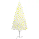 Led umjetno božićno drvce s led svjetlima bijelo 210 cm