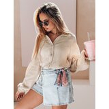 DStreet Koszula damska oversize muślinowa MUSLINEA beżowa | Shoptok.si