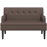  Klupa s naslonom smeđa 112 x 65,5 x 75 cm od umjetne kože | Eponuda.ba